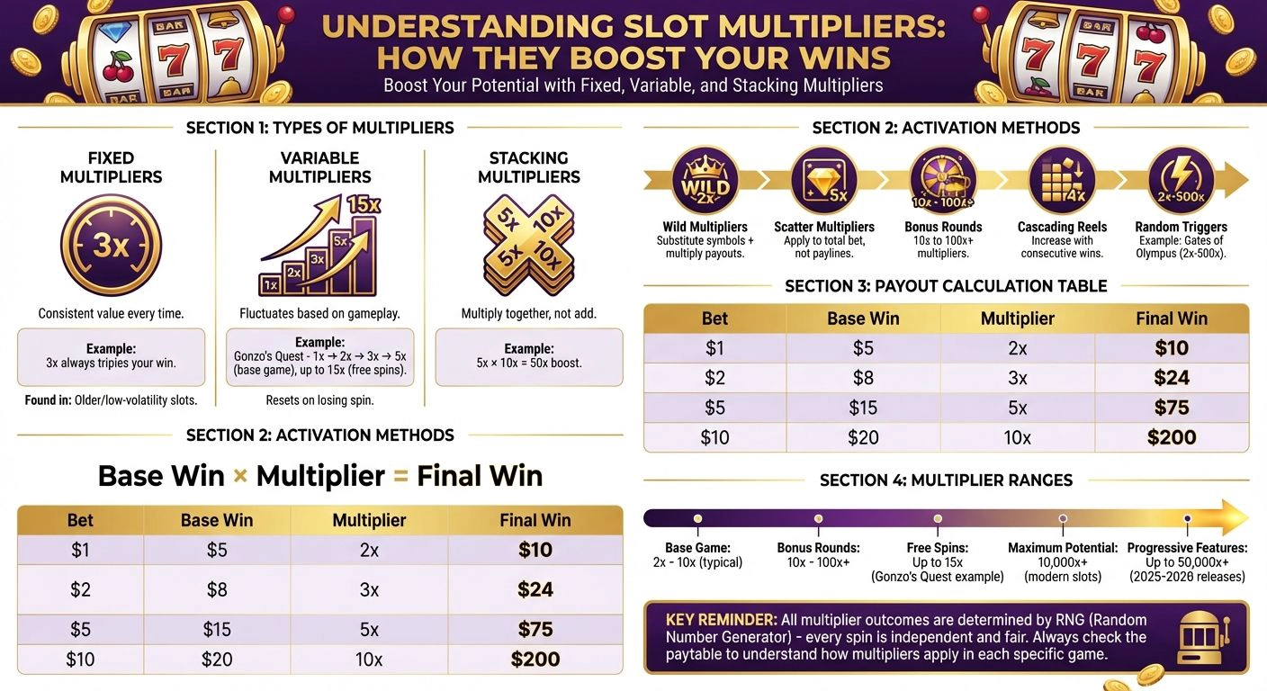 How Slot Multipliers Work: Types, Activation Methods, and Payout Examples