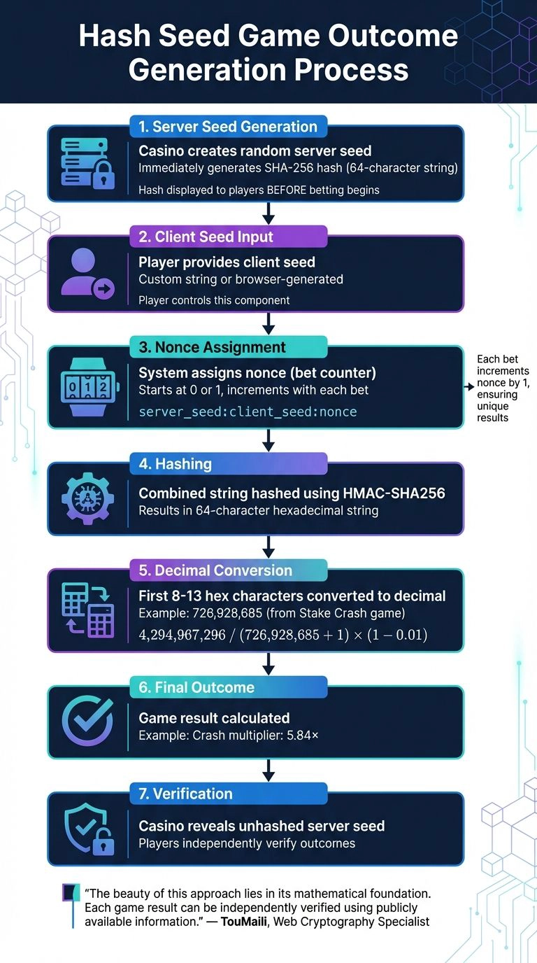 How Hash Seeds Generate Verifiable Game Outcomes in Crypto Casinos