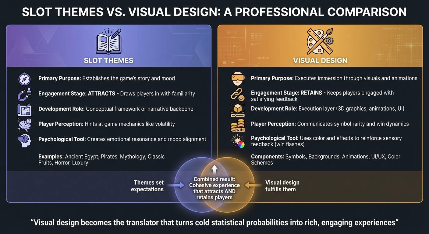 Slot Themes vs Visual Design: Key Differences Comparison