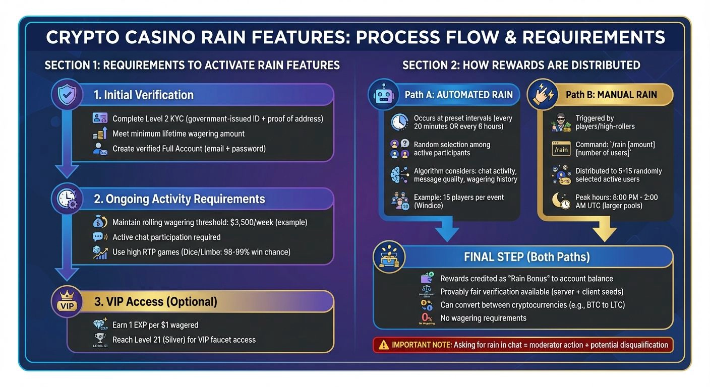 How Crypto Casino Rain Features Work: Requirements and Distribution Process