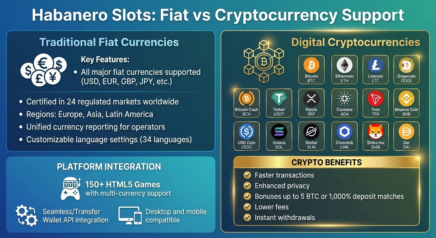 Habanero Slots Multi-Currency Support: Fiat vs Cryptocurrency Features